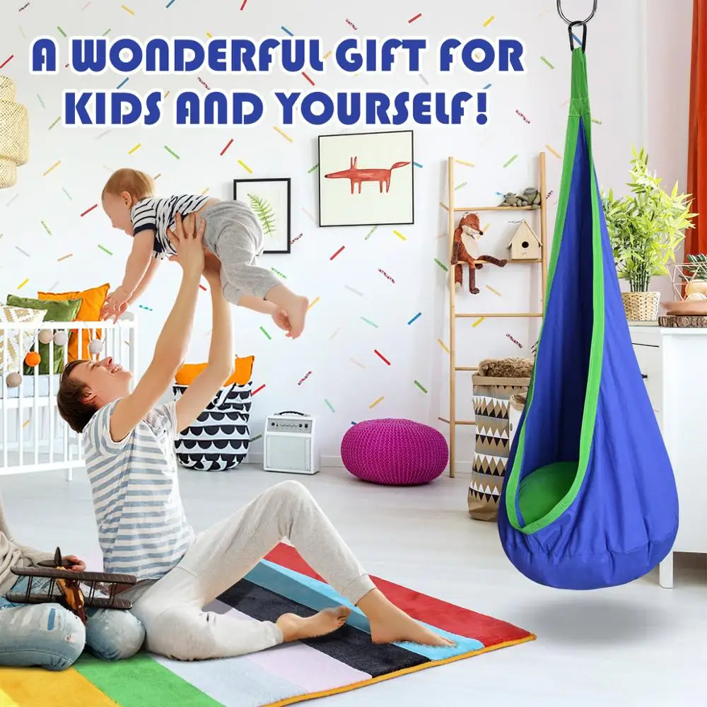 Arries Children Cocoon Hammock Garden Furniture Pod Swing Chair Indoor Outdoor Hanging Seat Child Swings Seat Patio Portable Hammocks Aliexpress