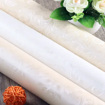 

Luxury White Thicken 3d Stereoscopic Embossed Wallpaper non woven Wall Paper Roll Bedroom Living Room Wall Cover Blue Cream Pink
