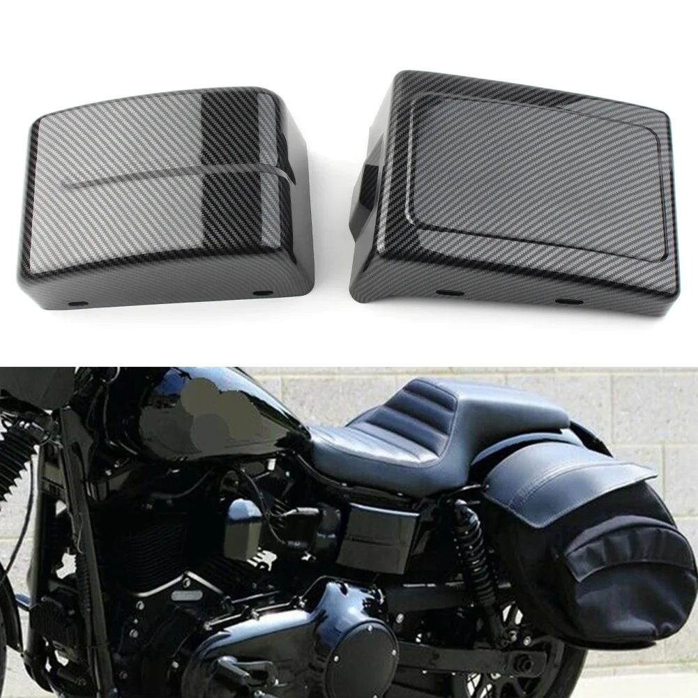 1pair Carbon Fiber Style Motorcycle Battery Side Fairing Cover Guard