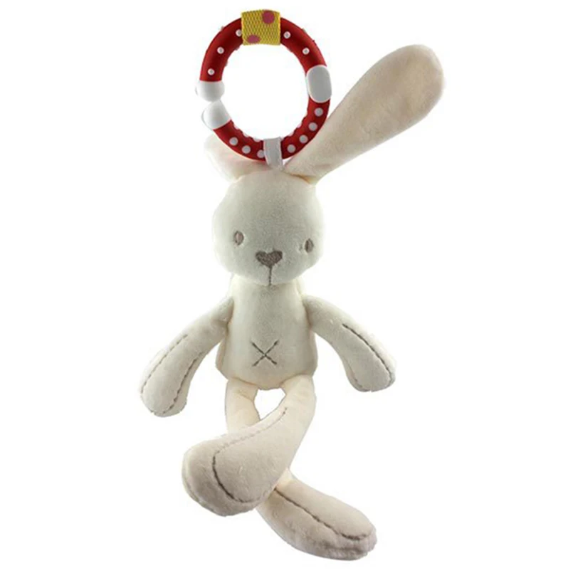 Rabbit Мягкая кроватка кровать коляска детские игрушки 0-12 месяцев обучающая подвесная кровать спиральная детская коляска игрушки для новорожденных милые животные погремушки - Цвет: Rabbit