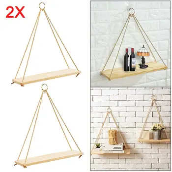 

2 Home Nordic Style Storage Rack INS Wall Shelves Wall Decor Storage Swing Shelf Kid and Adults's Room for Artic Home Decoration