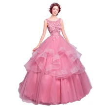 Vestidos Quinceanera 15 Anos бальные Платья пышные платья новое платье для выпускного вечера с аппликацией для вечерние платья с v-образным вырезом Vestido 0010