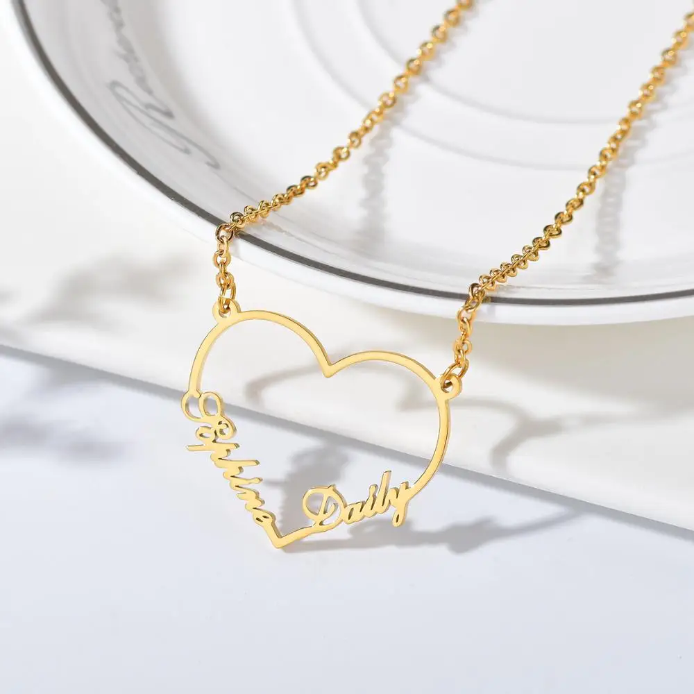 Atoztide Custom Letter Necklaces 