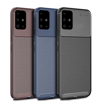 

50 pcs For Samsung Galaxy A51 A71 Silicone Beetle Solid Color Drop Protection Phone Case For Samsung A70