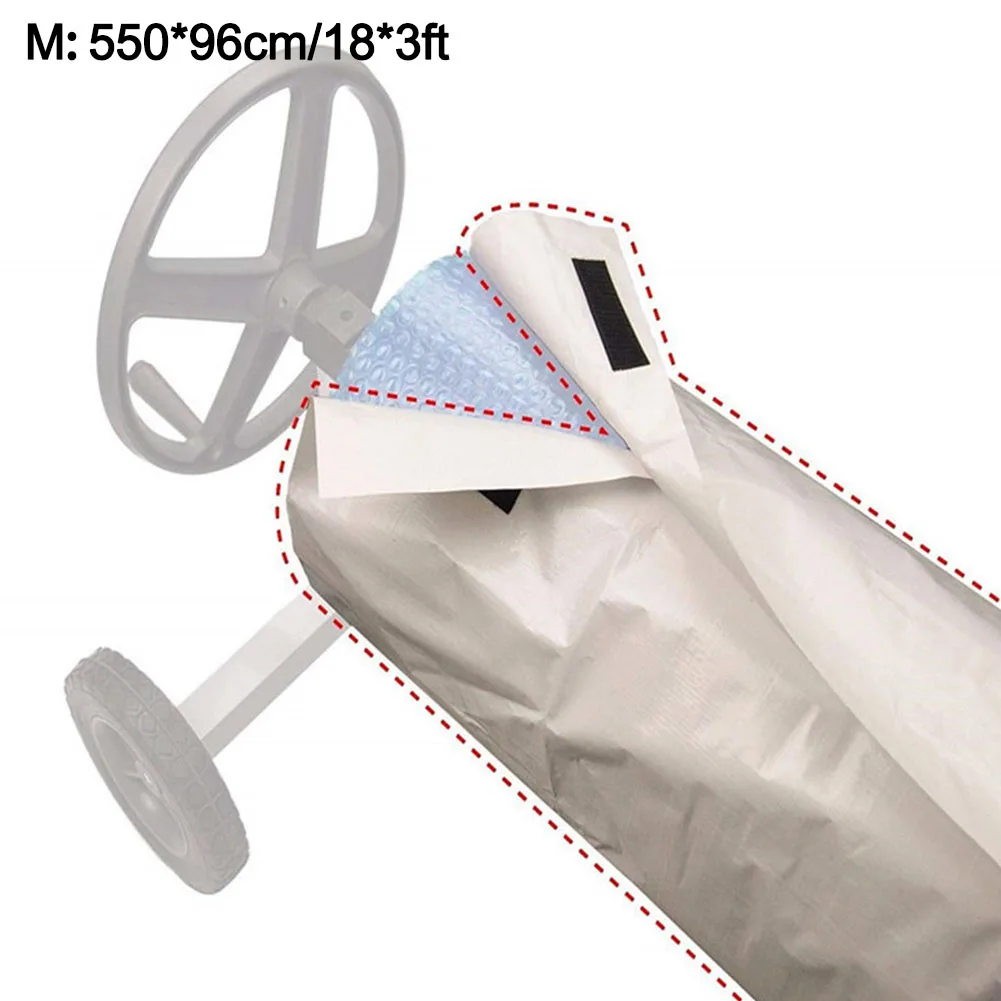 Swimming Pool Cover Outdoor Dustproof Waterproof UV Protective Pool Solar Roller Reel Protective Cover Solar Blanket Pool Tool