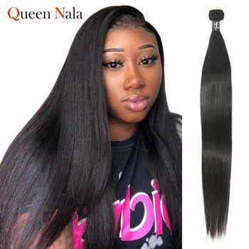

Queen Nala OneCut Hair P Brazilian Hair Weave Bundles Straight 8-40inch P Remy Hair Extension Natural Color