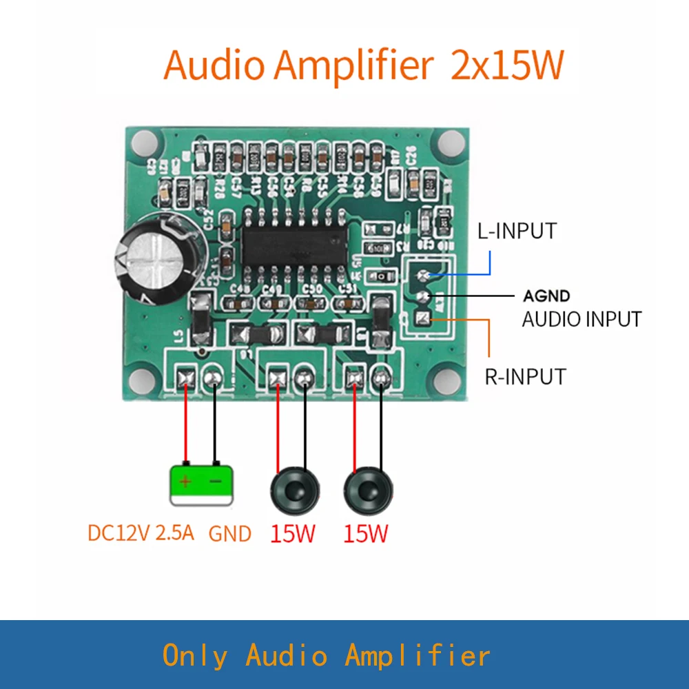 kebidu Bluetooth 5.0 Decoder Board Module MP3 WMA WAV AUX 3.5MM Car Audio MP3 Player USB TF FM Decoder Board With Remote Control 