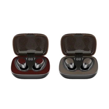 

ES02 Wireless Press Bluetooth Earphone 5.0 Wireless TWS Stereo Noise Reduction Waterproof Bluetooth Headset with Charging Case