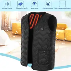 Usb зарядка толстый хлопковый жилет Мужская постоянная температура электронагревательная рубашка уличная теплая одежда