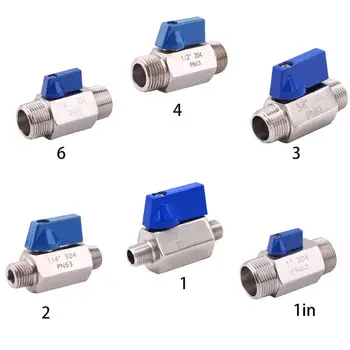 

2 Way Mini Ball Valve Female Male High Quality 1in/1"/2"/3"/4"/6" SS304 Stainless Steel Brewer Hardware Home Improvement