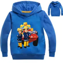 От 3 до 16 лет, Пожарный Костюм Сэма, одежда для костюмированной вечеринки Nova/Детские пальто с капюшоном для мальчиков и девочек, одежда с принтом, верхняя одежда с героями мультфильмов