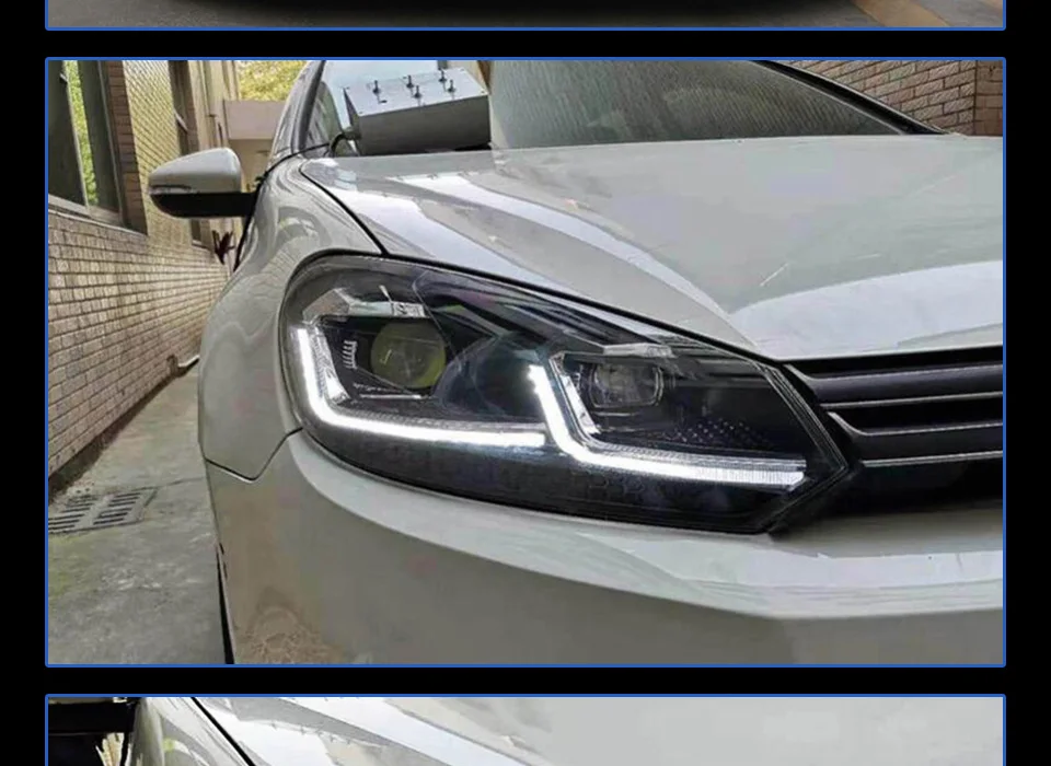 Головной фонарь для VW golf 6 MK6 2009-2013 golf 6, головной светильник s, противотуманный светильник, дневные ходовые огни, DRL H7 светодиодный Биксеноновая лампа, автомобильные аксессуары