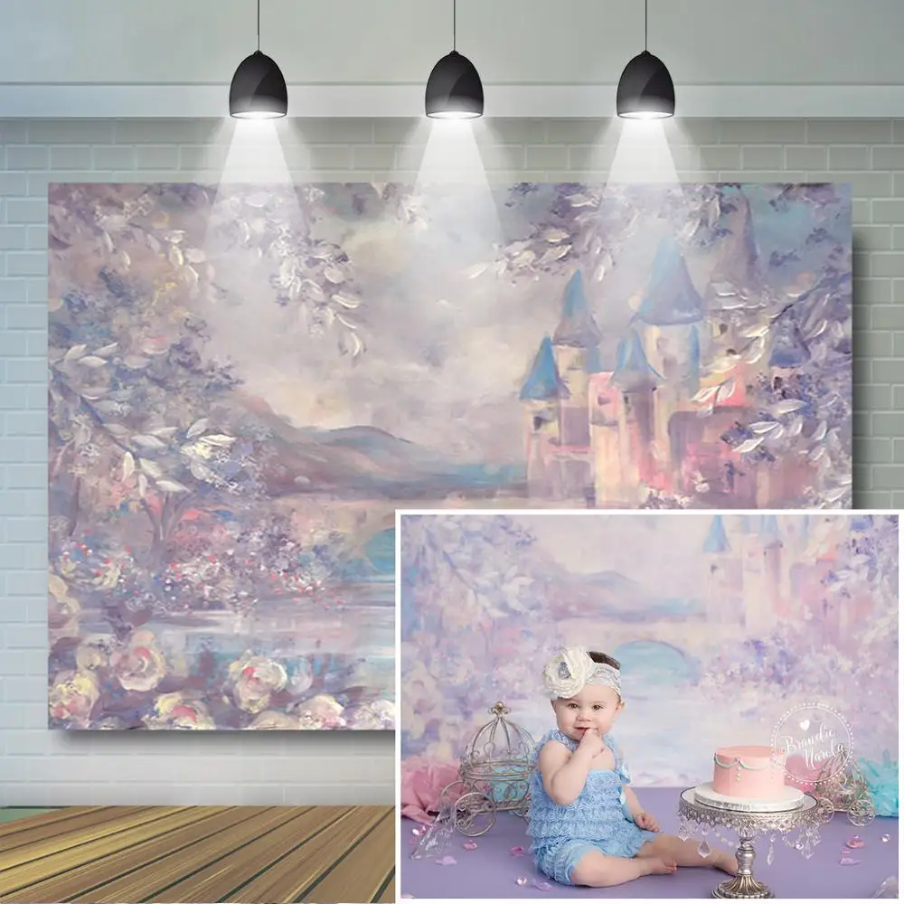 Girls Cake Smash Backdrop Newborn Baby Photography Portrait Background Birthday Party Gallery Decoration Banner photo backdrop