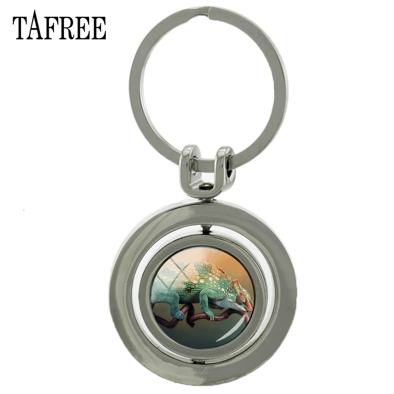 TAFREE ящерица вращающаяся подвеска, брелок, модный уникальный вращающийся брелок, брелок для ключей, сумки для автомобиля для девочек и женщин, ювелирное изделие QF783