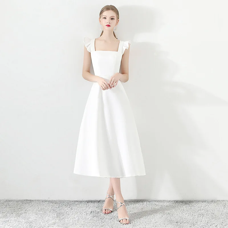 

2020 New Prom Dresses Formal Dress Tuxedo Girl Temperament Bridesmaid Usually Can Wear Fairy Students Long Skirt Elegant Dress