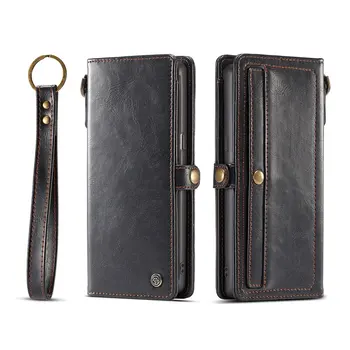 

Caseme Keychain Wallet Mobile Phone Holster For Samsung Galaxy Note 8 Slim Flip Wallet Holder Bracket Magnetic Phone Case