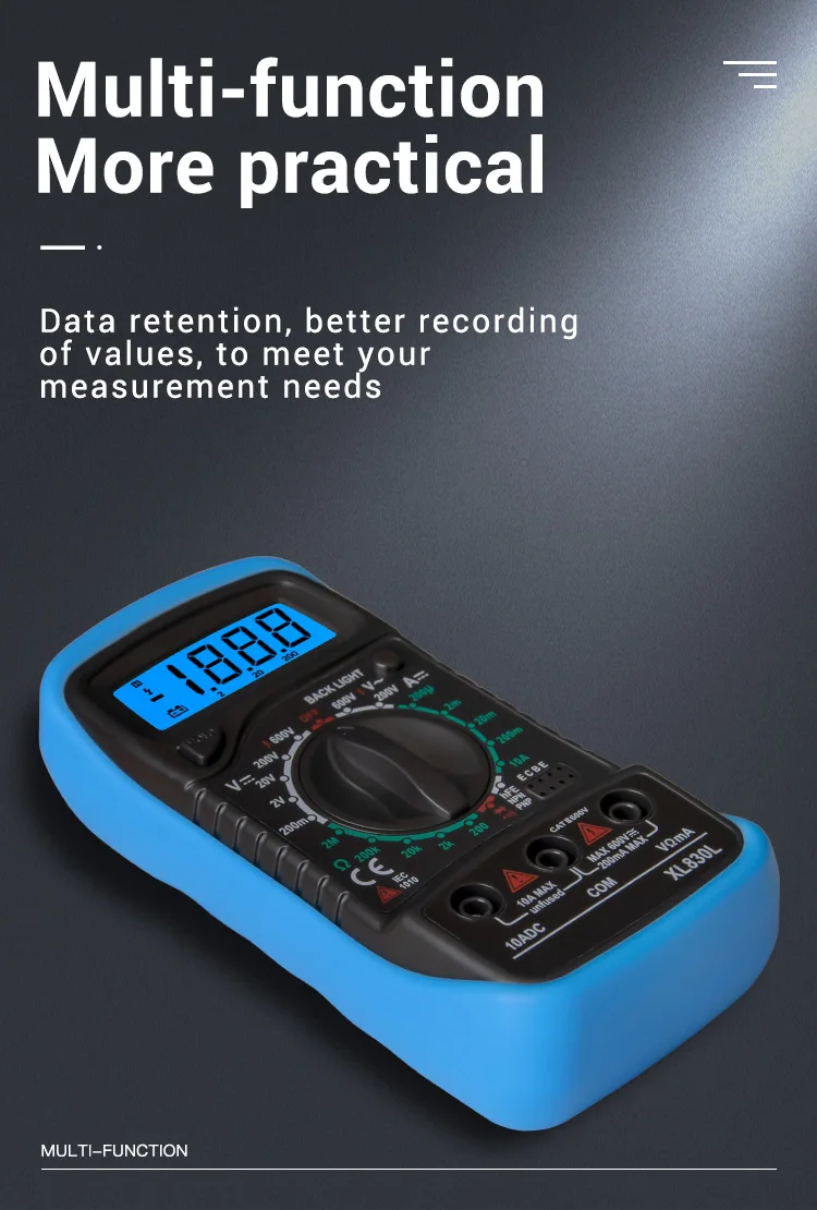 ANENG XL830L тестер мультиметр цифровой digital multimeter esr метр токовые клещи transistor tester мультиметры мультитестер кабель трекер мини мультиметр мультимитр mini multimeter capacitor tester