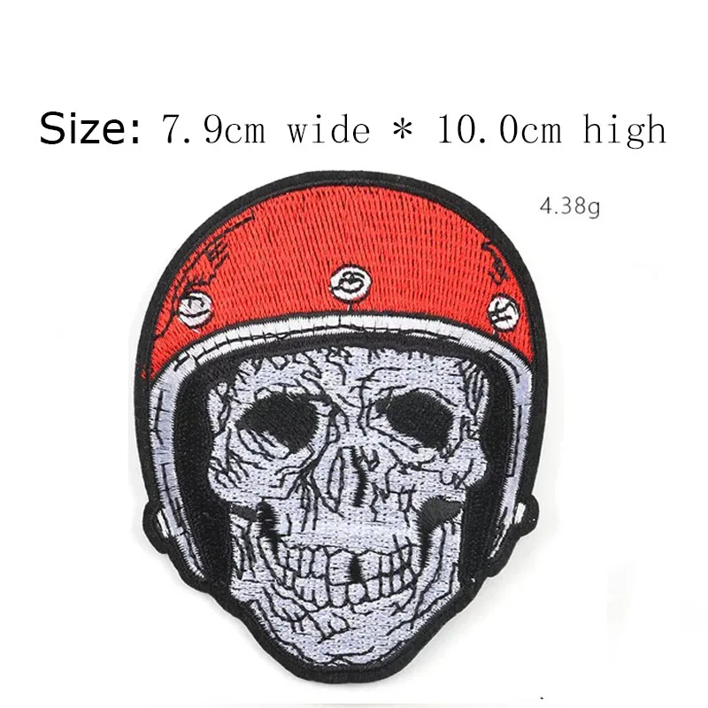 1 шт. нашивка с вышивкой Бейсбольного черепа бесплатная доставка пришивная