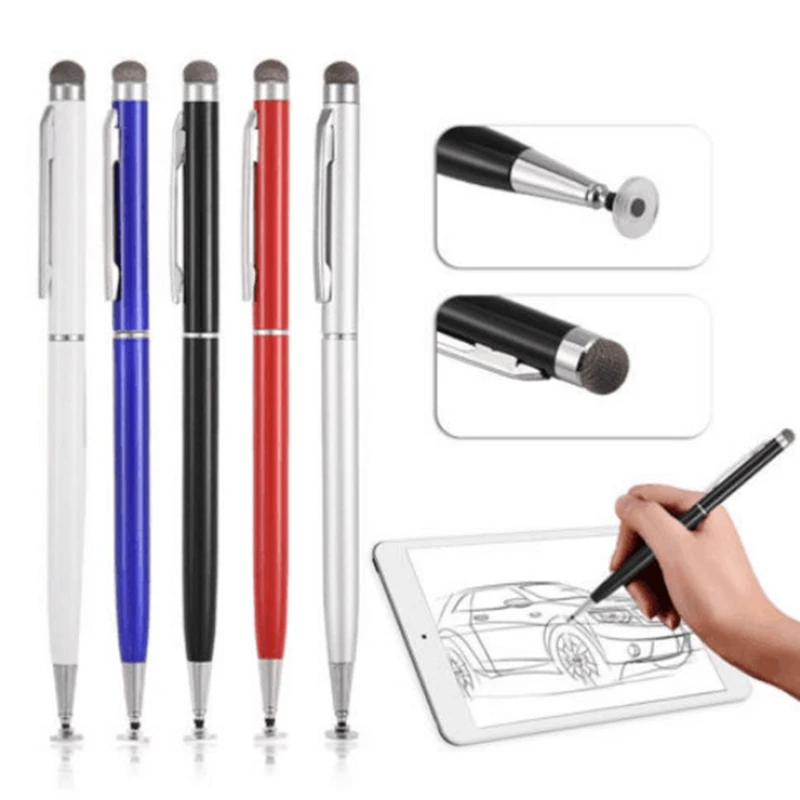 2в1 емкостная ручка с сенсорным экраном ручка для рисования с проводящей сенсорной присоской из микрофибры сенсорная головка для планшетных ПК смартфон