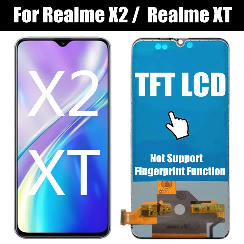 ЖК-дисплей 6 4 &quotTFT для OPPO realme X2 EMX1991 сменный кодирующий преобразователь