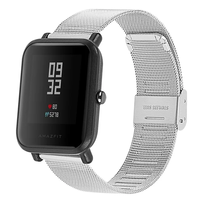 22 мм 20 мм Миланский плетеный браслет для часов для samsung gear S3 Sport Galaxy Watch 46 мм 42 мм Active 2 полосы для ремня Huami Amazfit Bip