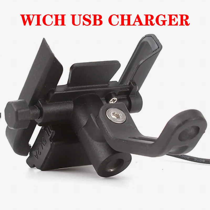MIRRO CHARGER YPAY держатель для телефона мотоцикла с USB зарядным устройством алюминиевый регулируемый руль для мотоцикла и велосипеда зеркало 4-6,5 дюймов крепление для мобильного телефона - Цвет: MIRRO CHARGER
