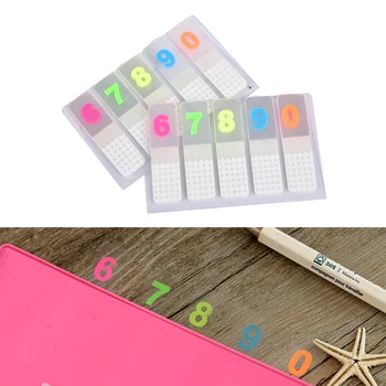 

1 PCS DIY 0-9 Number Cute Kawaii Colored Memo Pad Lovely Sticky Paper memo Note School Office Supplies Korean Stationery