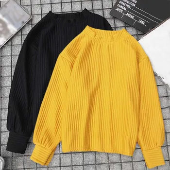 

Sweaters 1PC Elastic Streetwear Slim Long Sleeve New Spring Turtleneck Solid Women Knitted Soft Comfortable