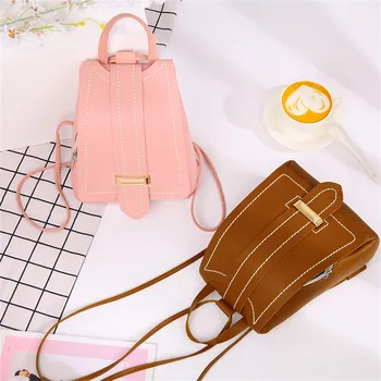 

Women's Simple All-purpose Small Square Bag Single Backpack Waterproof high quality large capital Casual bag Girl Rucksack