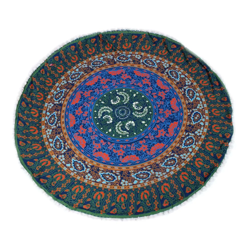 Негабаритная Мандала подушки для пола oreillers круглое богемное покрытие для медитации пуфик-оттоманка Мандала coussin 80*80 см - Цвет: J