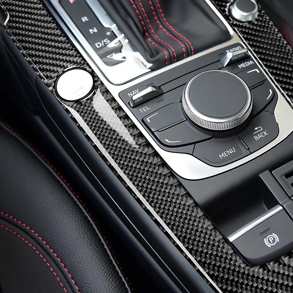 Для Audi A3 8V- углеродное волокно переключения передач Панель декоративная отделка наклейки