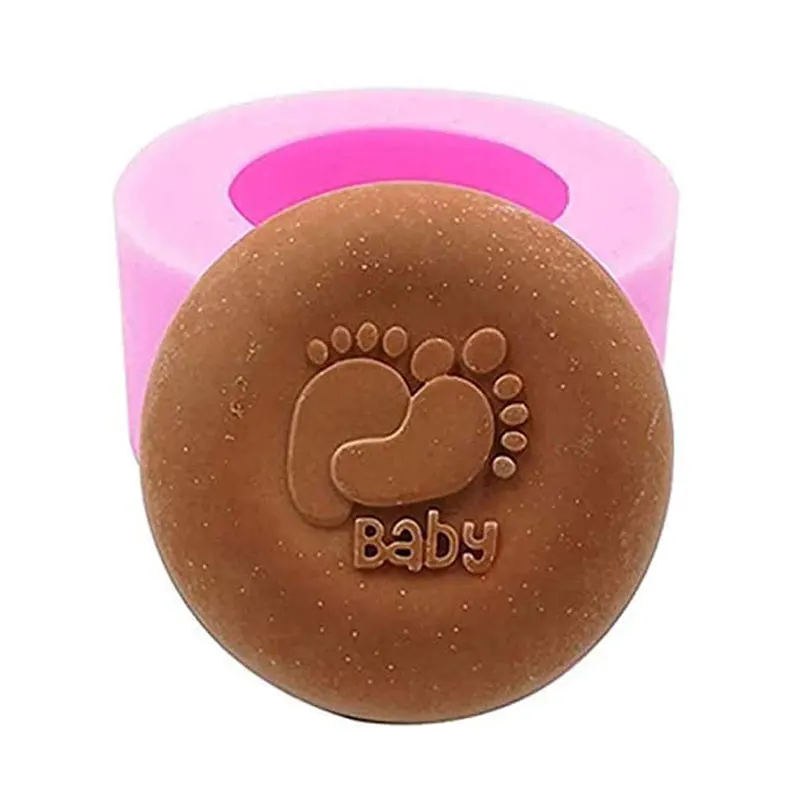 1Pcs Silicone Soap Molds Shapes Baby Feet Soap Mold Silicone Molds for Baby Shower Handmade Mold