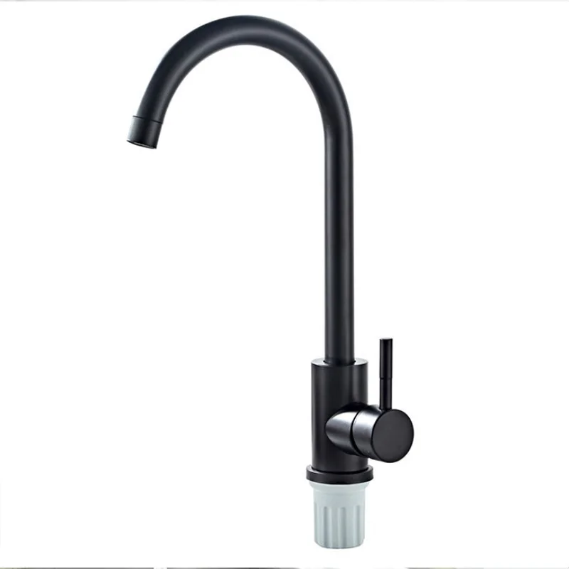 

Stainless Steel Black Kitchen Sink Dish Basin Hot and Cold Basin Faucet