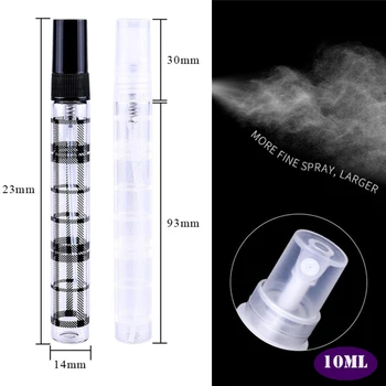 

2PCS/lot 10ml Portable Refillable Glass Spray Bottle Mini Parfum Bottles Sprayer Pump Case For Traveling Portable Empty Bottle
