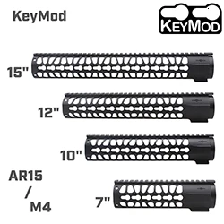 Tactical AR15 KeyMod 7 10 12 15 17 дюймов Тонкий свободный поплавок Handguard Пикатинни кронштейн подходит. 223 5,56 AR15 AR-15 M4 M16