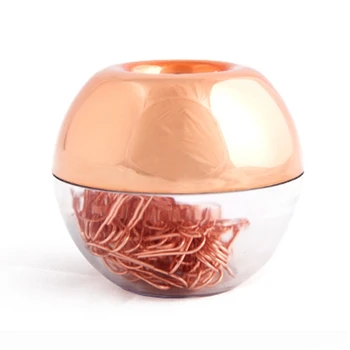 

100 Paper Clips in Rose Gold netic Clip Dispenser, Rose Gold Paper Clips Holder, 28mm, Rose Gold, 100 Clips Per Box