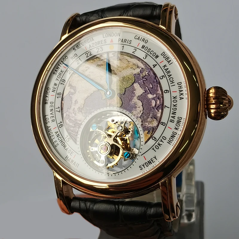 ST8000 Sapphire Tourbillon Move для мужчин t Топ люксовый бренд Мужские механические часы из