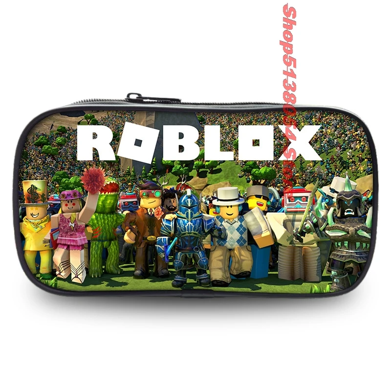 ROBLOX сумка на молнии, чехол для карандашей, саржевый холст, большая коробка для ручек, сумка для карандашей для студентов, школьные канцелярские принадлежности - Цвет: O