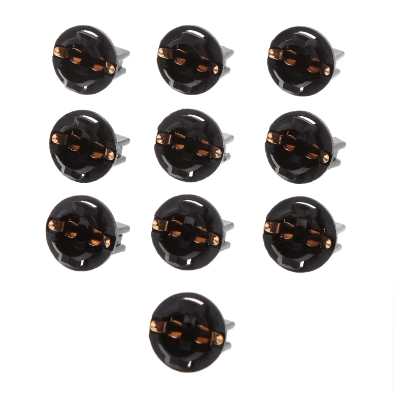 

10Pcs T10 Car Light Socket Twist Lock Wedge Instrument Panel Light Bulb Base 77UE