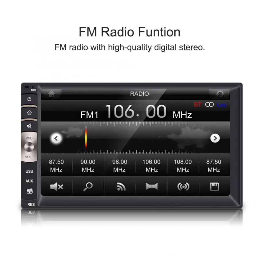 2 Din Bluetooth USB/TF FM Aux вход автомобильный Радио MP5 плеер с камерой заднего вида 7 дюймов Универсальный