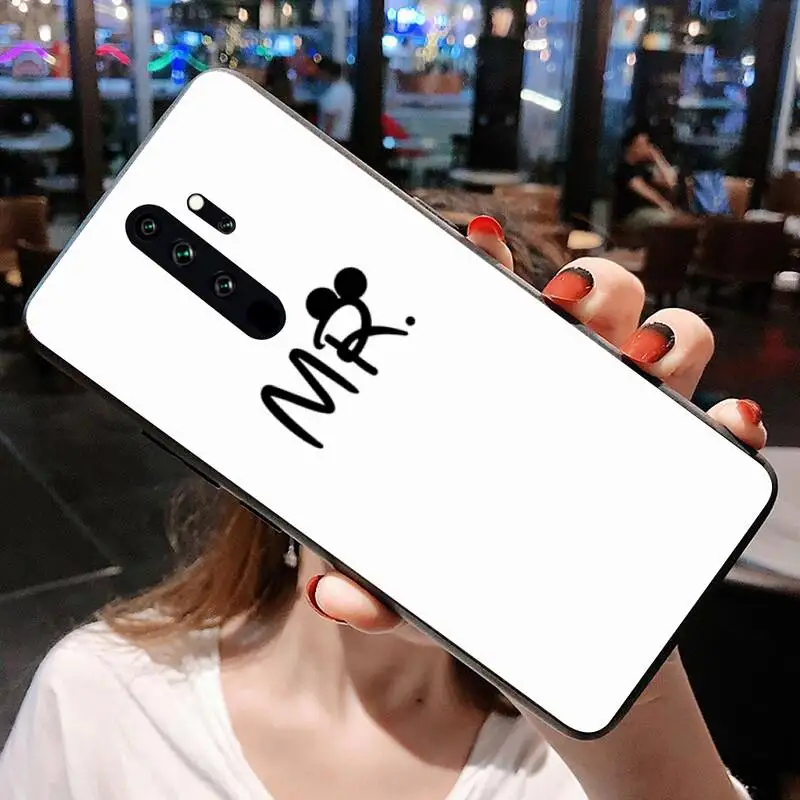 xiaomi leather case case Cute Bow Mr Mrs Couple Phone Case for Redmi 9A 8A 7 6 6A Note 9 8 8T Pro Max Redmi 9 K20 K30 Pro phone cases for xiaomi Cases For Xiaomi