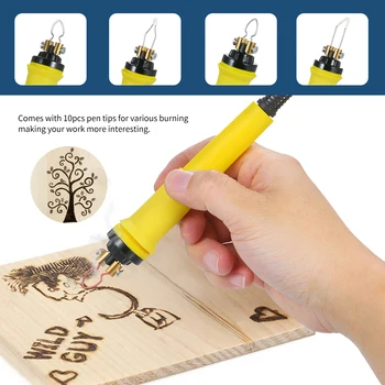 

60W 220 V Woodburner Wood Burning Tool Kit Adjustable 0℃-800℃ Woodburning Pyrography Pen Machine Electric Soldering Iron