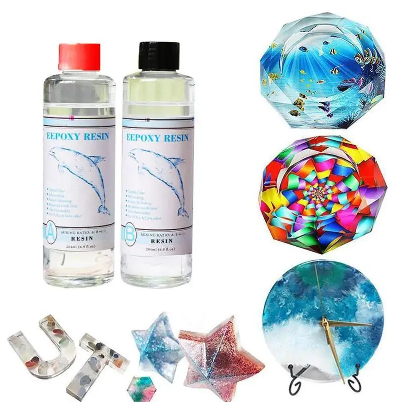 2X50ML/2X100ML Epoxy Resin Kit Crystal Clear Hardener Easy Mix DIY Supplies For Art Casting Jewelry Projects | Обустройство дома