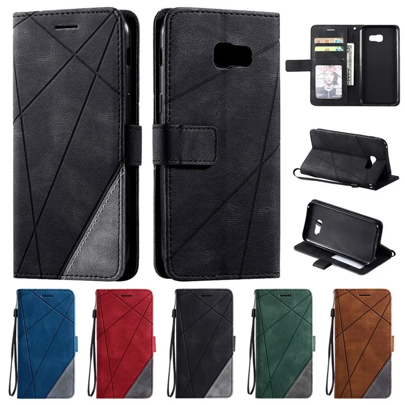 Caso Di Cuoio Su Per Coque Samsung Galaxy A5 2017 Cassa Del Raccoglitore Della Copertura Di Vibrazione Na Per Fundas Samsung A5 2017 A520 Casse Del Te