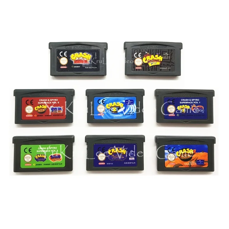 CrashSeries 32 бит видеоигры картридж Консоли Карты для nintendo GBA серии консолей английский язык