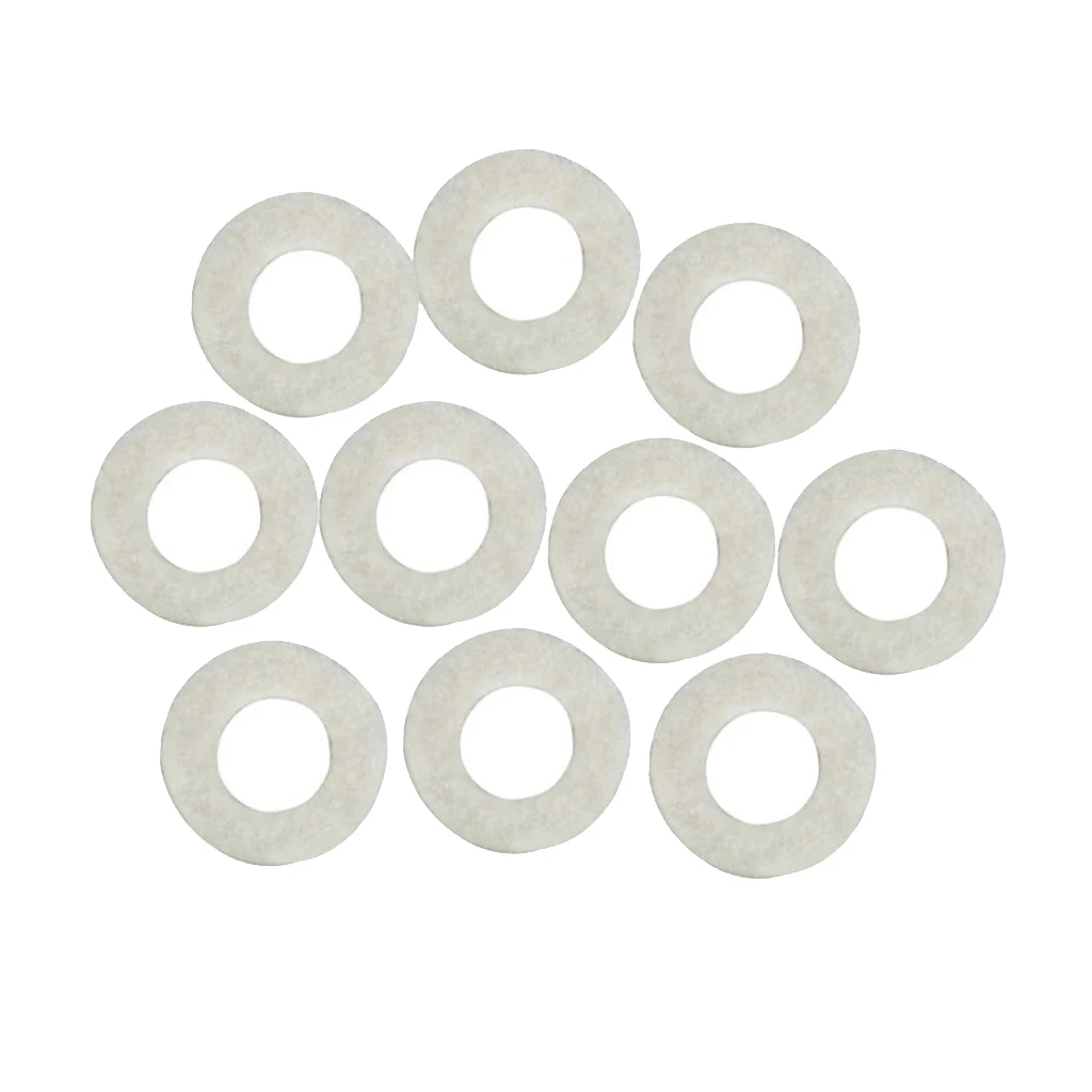 10 Pieces White Trumpet Pads for Trumpet Trombone Repair Replacement