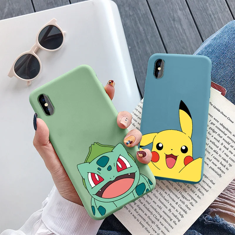 Карманные монстры Покемон Пикачу чехол для телефона IPhone X XS 11 Pro Max 12 Чехлы милые