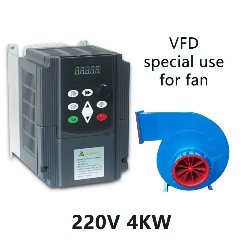 Fan Type4kw220v Вентилятор водяного насоса преобразователь частоты 220V0. 75kw-7.5kw эффективное шумоподавление плавным регулированием скорости вентилятора - Цвет: Fan Type4kw220v