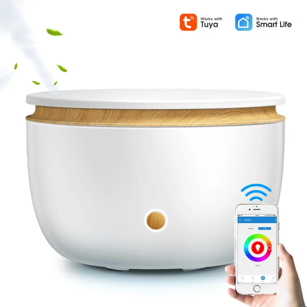 Online GXDiffuser Smart Wifi Drahtlose Öl Diffusor Luftbefeuchter App Voice Control Aromatherapie Diffusor mit Amazon Alexa Google Hause