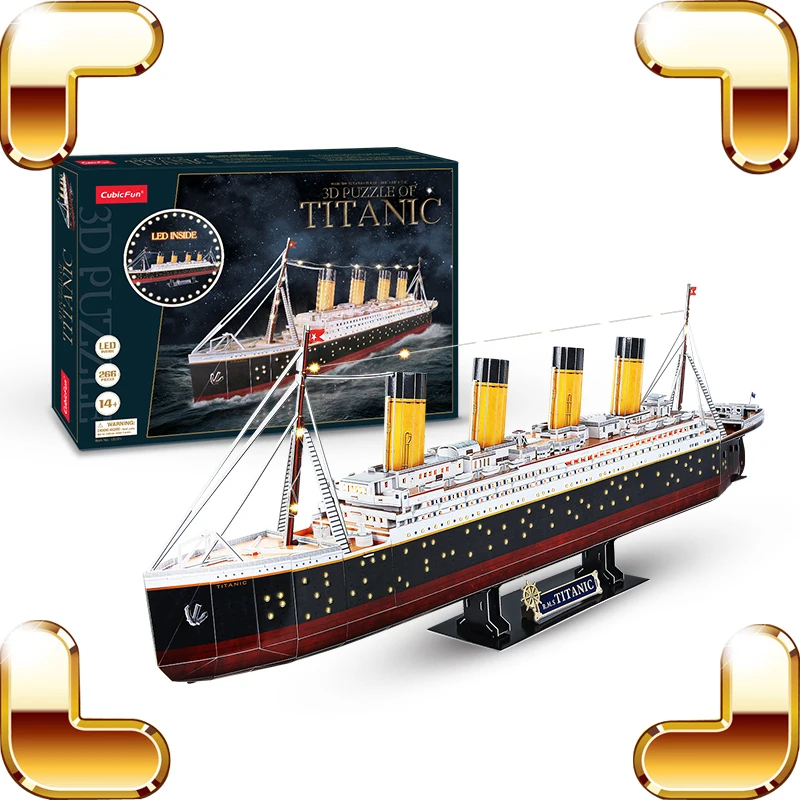 Новое поступление подарок модели 3D пазлов Титаник светодиодный светодиодная